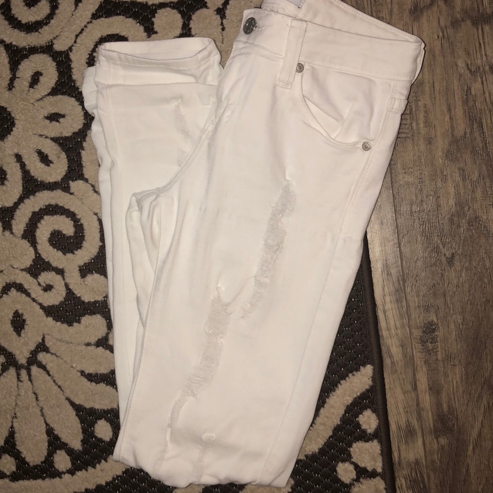 White Destructed Skinnies